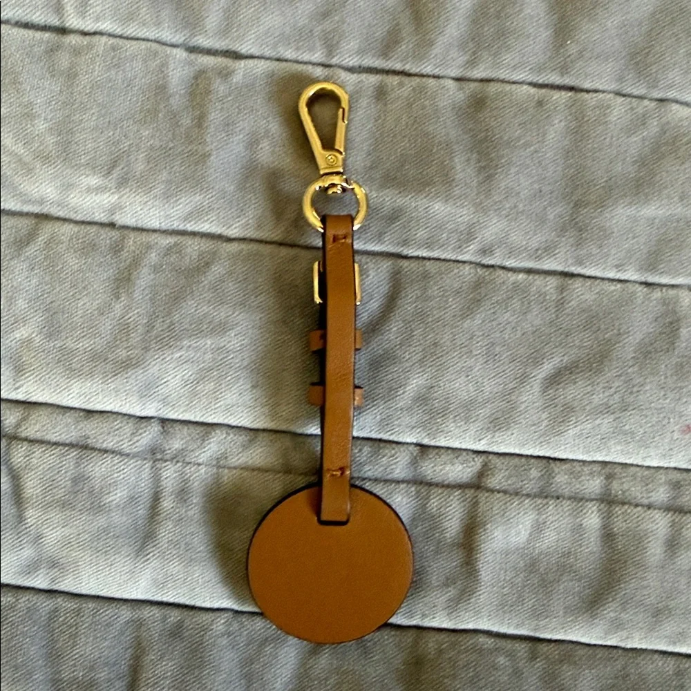 Michael Kors Tan and Gold Key Holder or Purse Fob New